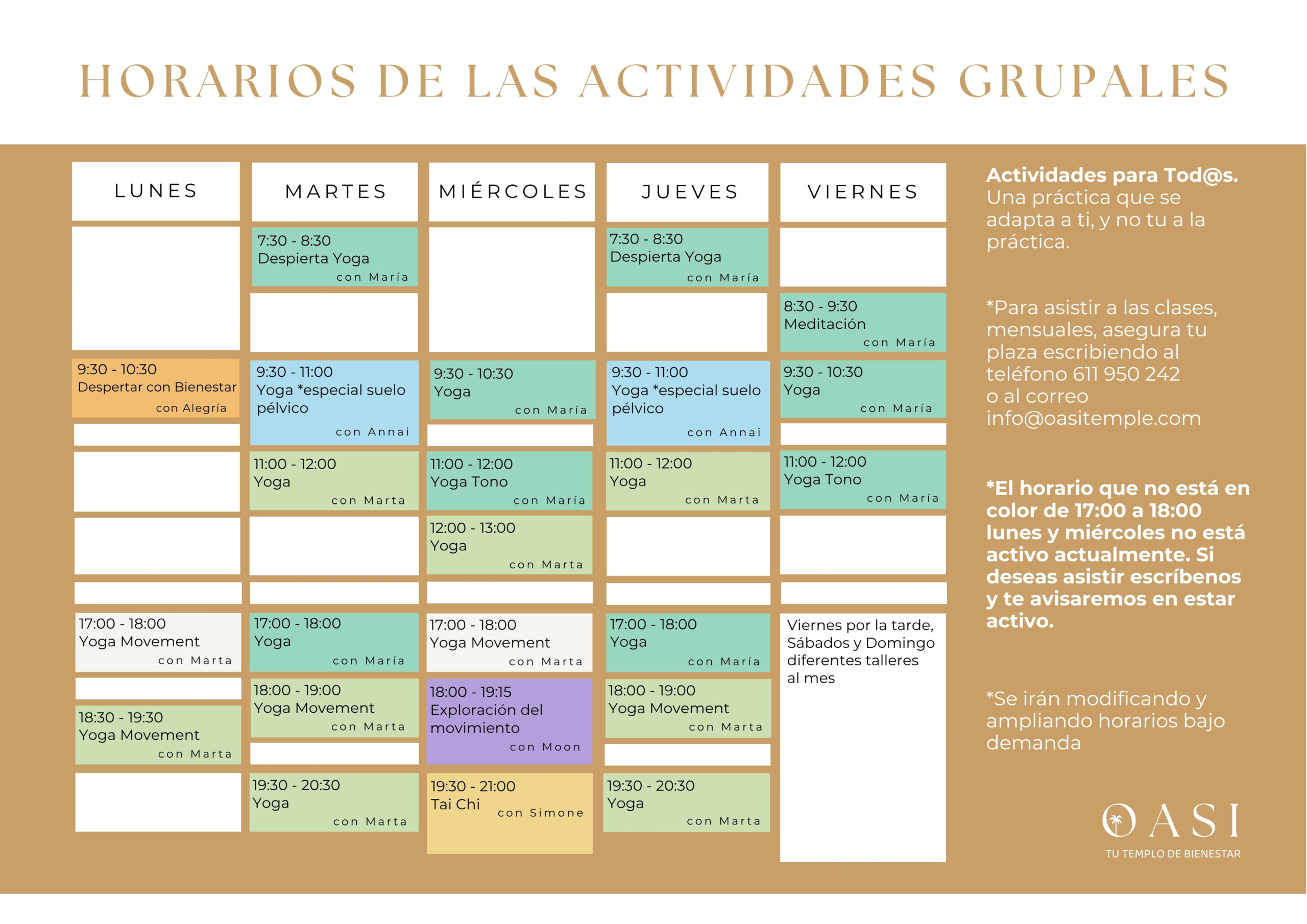 clases de yoga en pedreguer, clases de Tai chi en pedreguer